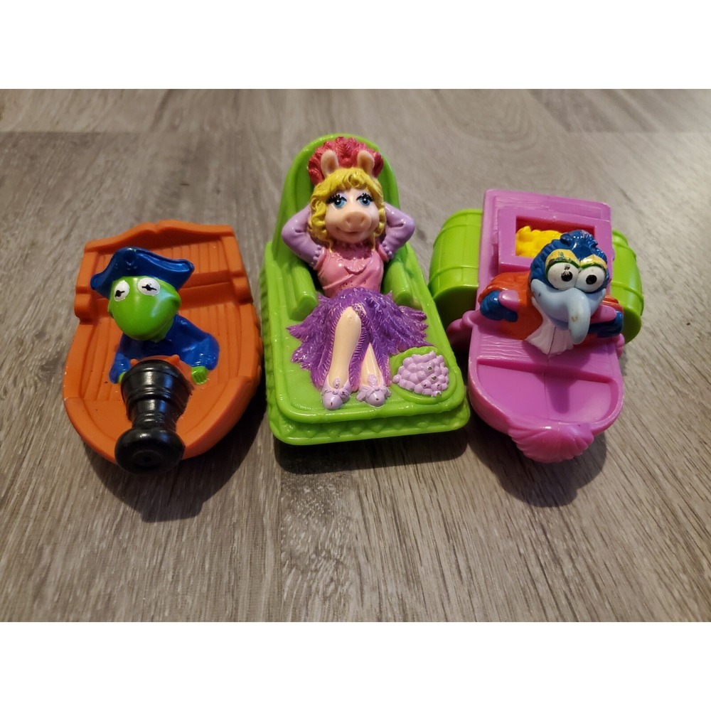 Vintage 1995 Muppet Treasure Island McDonalds Happy Meal Miss Piggy,Kermit,Gonzo